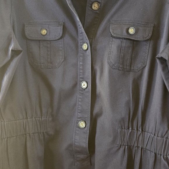 LOFT Midnight Blue Shirt Dress - Picture 3 of 5